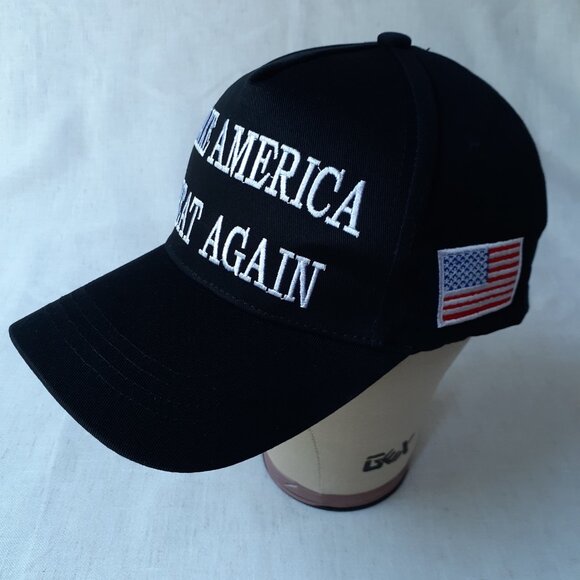 MAGA - 45-47 - Black Baseball Cap - Adjustable Fit - Picture 5 of 8